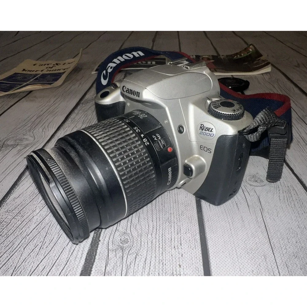 Canon Rebel 2000 EOS Camera  28-80mm & 80-205mm Les Included With Manuals